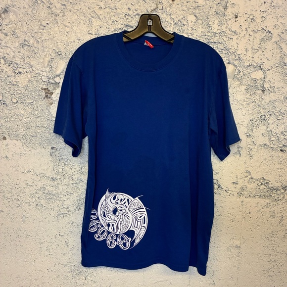 Y2K Active Life Deep Blue Graphic Tee - Picture 1 of 6